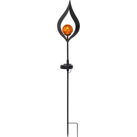 Star Trading Piquet solaire Melilla, en forme de flamme, 70x14cm