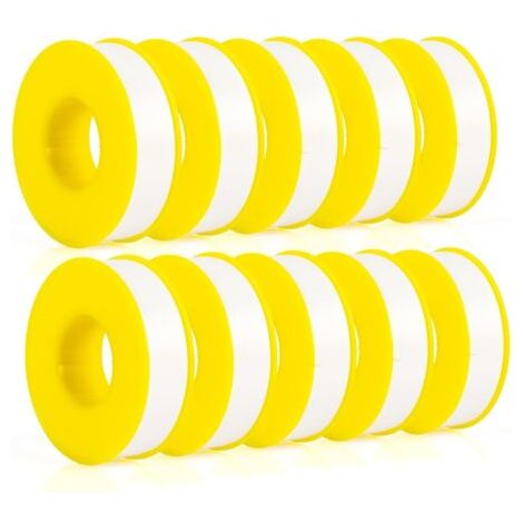 QORVA-10 rolls (30 meters each), Teflon tape, plumber's tape, PTFE tape, sealing tape, water pipe sealing tape, duct tape, yellow shell (1/5)
