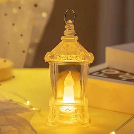 Lampe Veilleuse Cristal Transparente - Veilleuse LED Sans Flamme - Décoration Table Chevet Chambre - 1 Pièce (1/5)