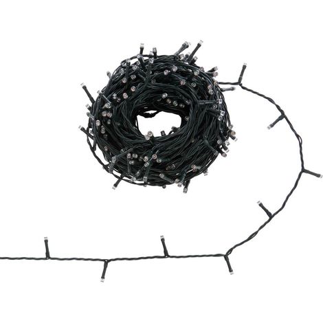 Guirlande lumineuse d'extérieur 25 m 333 LED multicolore fil vert 13 fonctions avec minuteur sur secteur - Feeric lights & christmas (1/5)