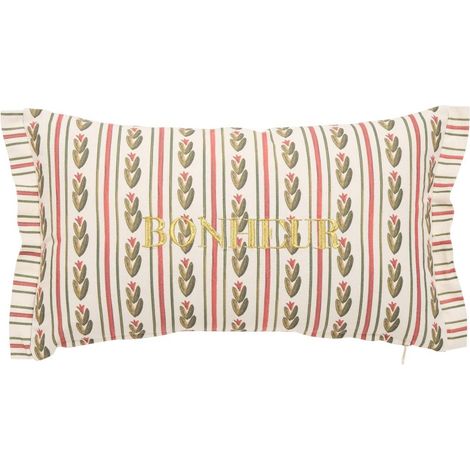 Coussin Fleuri Brodé "Mona" 45x50cm Multicolore (1/5)