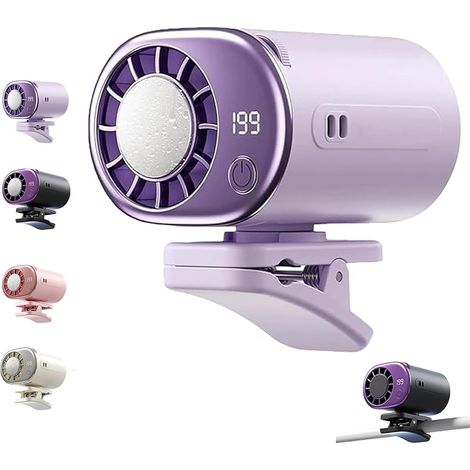 Générique Ventilateur Auto à Pince, écran LED, Rotation 360° (1/5)