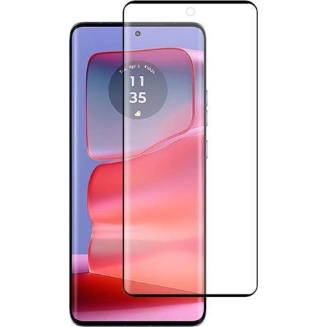 Verre trempe pour Motorola Edge 50 Pro - [Lot de 2] film de protection incurve integral - NOIR (1/4)