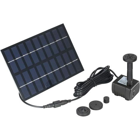 1 Pompe Solaire,Brosse Sans Balai,Panneau 1,8 W,Buses Multiples,Jardin Étang (1/5)