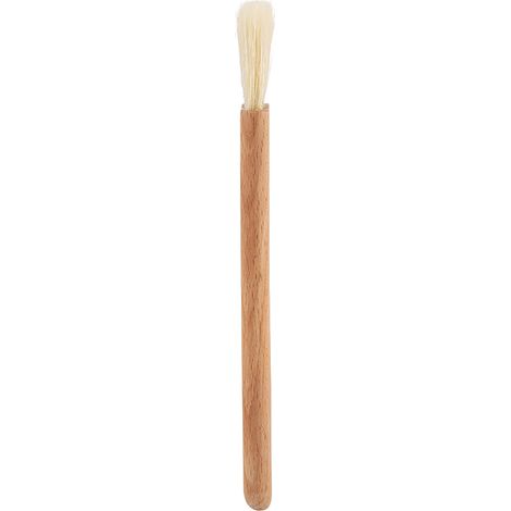Pinceau à barbecue en bois, pinceau de cuisson, outil de cuisine pour huile, sauce et beurre (manche plat) (1/5)