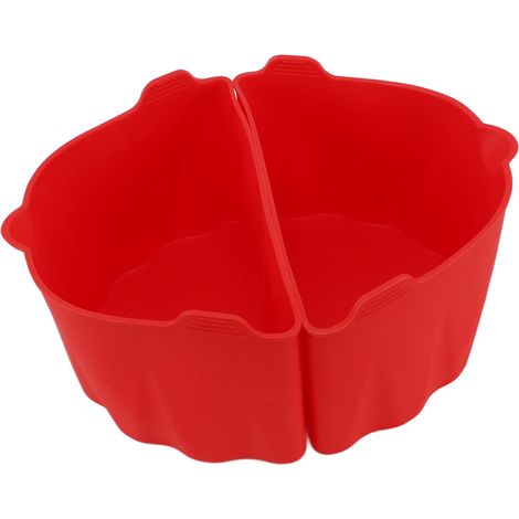 2 Stück Silikon-Einsätze für Slow Cooker (6-7 l) – Trennwand für Slow Cooker, geeignet für Zuhause und Gastronomie, in Rot (1/5)