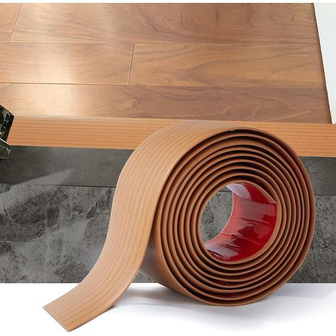 2M Bande de Seuil Barre de Seuil Auto-adhésive PVC Barres de Transition de Seuil Bande de Transition Sol pour Les Espaces Entre les Carreaux,les Sols en Bois, 4cm Grain de Bois Jaune (1/5)