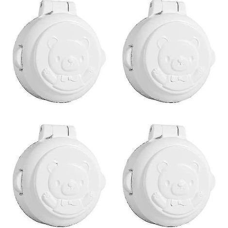 Protections pour boutons de cuisinière, protections pour clé de démarrage de machine à laver, protections pour la sécurité des tout-petits et des enfants, blanc (4 pièces) (1/5)