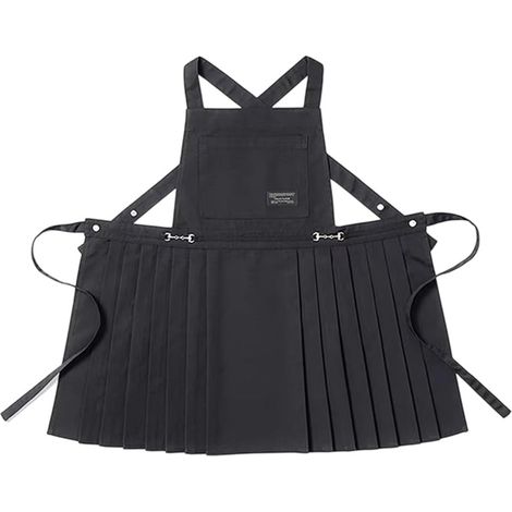 Tablier Imperméable À Jupe Plissée, Tablier De Travail avec Poche, Tablier De Cuisine en Toile Ajustable, Résistant Aux Taches D'huile (1/5)