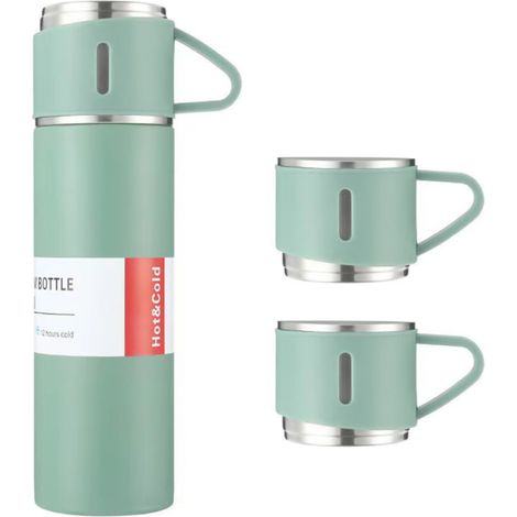 Bouteille isotherme double paroi en acier inoxydable, garde l'eau et le café au chaud ou au froid pendant 12 heures, étanche, idéale pour la maison, le bureau et les voyages. (1/5)