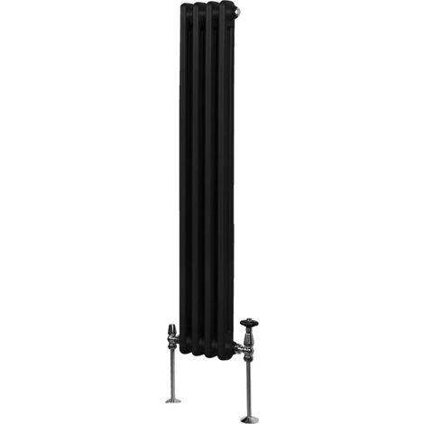 Traditional 2 Column Radiator - 1500 x 202mm - Black