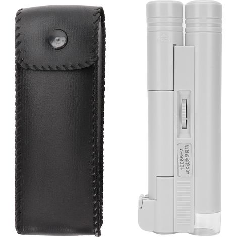 Microscope portable binoculaire gradué 40x avec éclairage LED, loupe haute définition pour l'identification des textiles et des timbres (1/5)