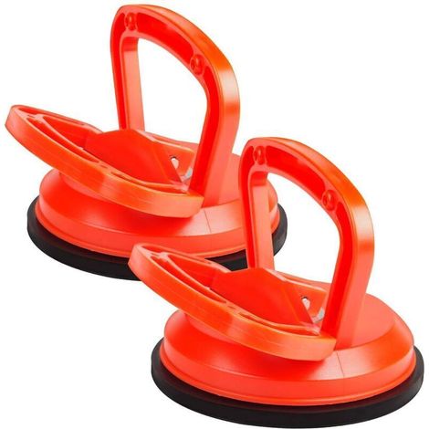 2 Pcs Ventouses Ventouses sous Vide Orange Diamètre 115 mm pour Carrelage, Verre, Bois (1/5)