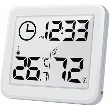 Minimaliste maison intelligente électronique numérique thermo - hygromètre maison thermomètre intérieur sec humidimètre blanc (1/5)
