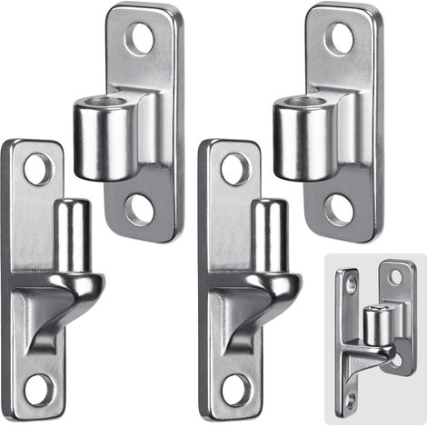 Charnières de portail en acier inoxydable (lot de 2) , Charnières à fixation murale pour portails de ferme et clôtures (1/5)