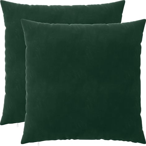 vidaXL Funda de almohada 2 pcs HEERLEN Verde oscuro 80 x 80 cm (1/2)