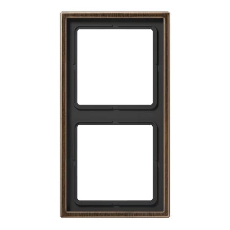 Jung Telaio 2fach, LS 990, ottone antico, montaggio verticale e orizzontale ME 2982 AT