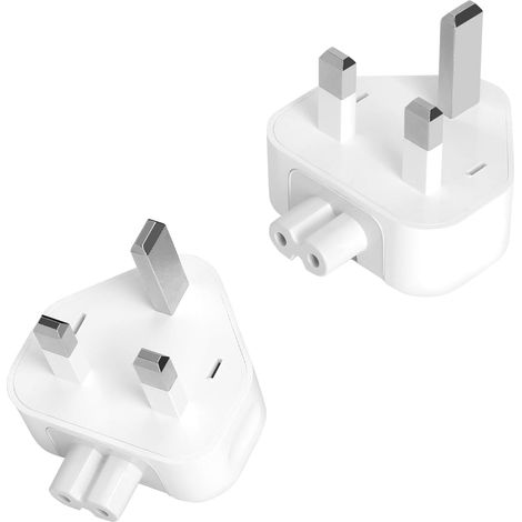 Powice Reiseadapter Europa-UK, kompatibel mit Apple-Netzteil, Ersatz-Netzstecker für Reisen nach Großbritannien, Irland und Hongkong (1/5)