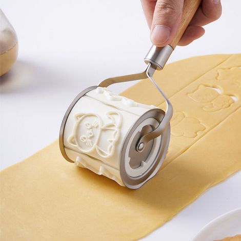 Rullo per goffratura con motivi animali per biscotti e pasticcini, un utensile da cucina creativo per decorazioni in rilievo - Crezuo (1/4)