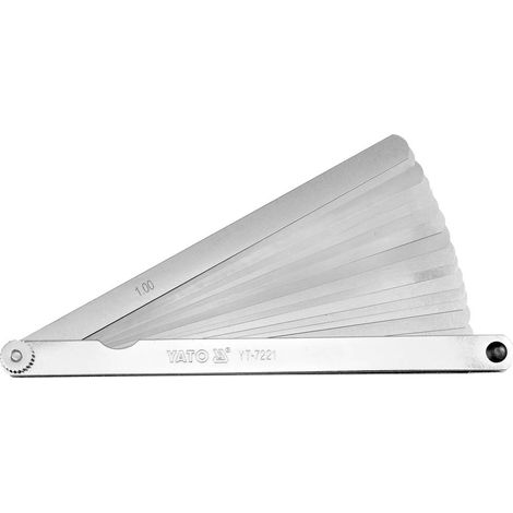 Jauge d'épaisseur 200 mm, 17 lames, 0,02-1 mm YT-7221 Yato (1/2)