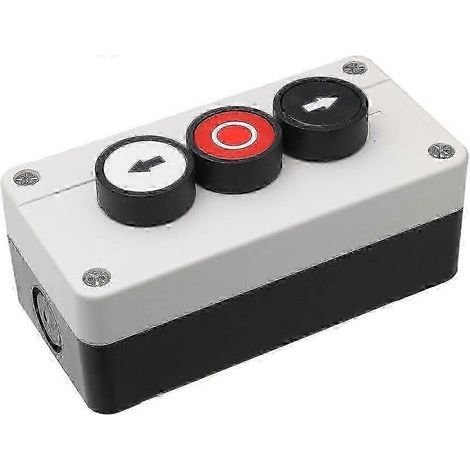 Boîtier de commande à boutons-poussoirs avec flèches haut/bas et bouton d'arrêt pour portes sectionnelles à levage (1/5)