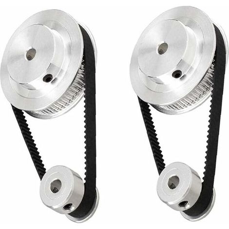 Roue synchrone 2gt, alésage 20-60 dents, poulie synchrone en aluminium (1/5)