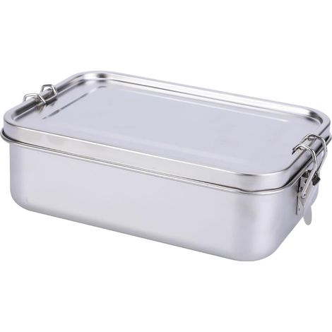 Boîte à lunch Bento pour les repas, en acier inoxydable, 1400 ml, étanche, pour s'organiser au travail, à l'école, en pique-nique ou en voyage.-AquaForge (1/5)