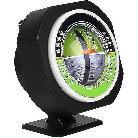 Inclinomètre de voiture, mini boussole compacte extérieure pour voiture avec éclairage LED, outil de mesure d'angle et de pente. (1/5)