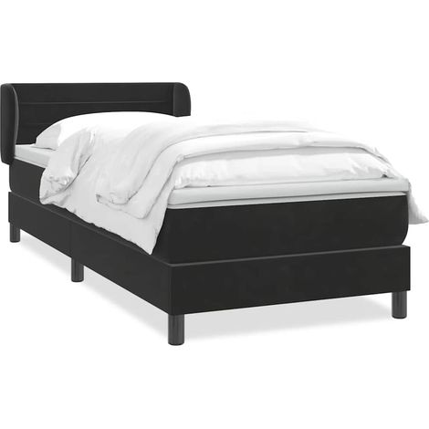 Maison Exclusive - Boxspringbett mit Matratze Schwarz 80x220 cm S