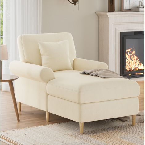 Poltrona relax beige in velluto 133x90x87 cm, sollevabile salvaspazio - FLORAGRACE (1/5)