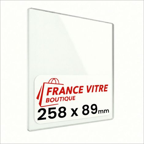 WOODBURNING - modèle : art-deco-side-panel - 258 x 89 x 4 mm - Vitre de cheminée pour insert et poêle à bois - verre de rechange - jusqu'à 800°C (1/5)