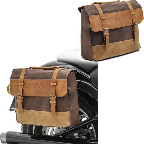 2x Seitentasche für Custom-Motorrad Special CV5 braun CB36680