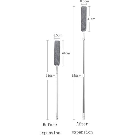 Brosse télescopique pour le nettoyage des espaces et le dépoussiérage Outil professionnel pour nettoyer sous les lits,les canapés et les meubles. (1/5)
