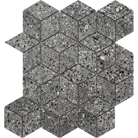 Ilcom mosaico in gres su rete per bagno e cucina R9 30.5cm x 26.5cm - Multistone 3D cubes (1/3)