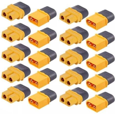 10 Paires Connecteurs XT60 Mâle Femelle Ensemble Connectique Alimentation (1/4)