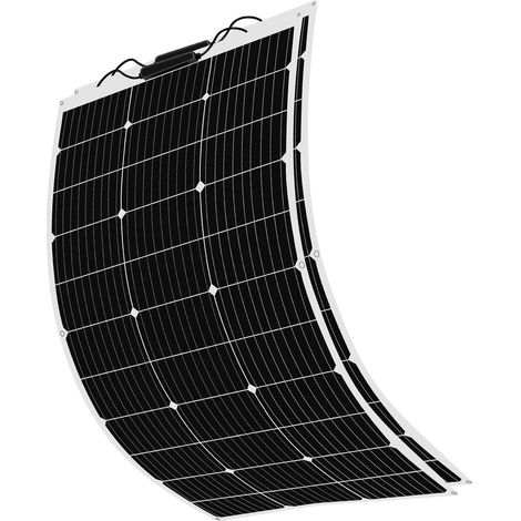 2 Panneau Solaire Flexible, Monocristallin 200W, 12V, Étanche IP67, Pour Camping-Car, Toit, Bateau (1/5)