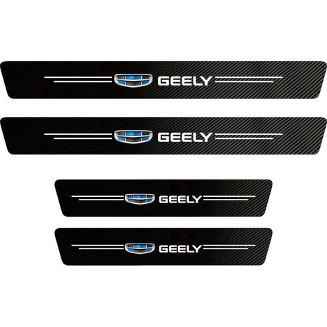 (Pour Geely,lot de 4) Protections de seuil de porte en fibre de carbone de haute qualité pour Geely Geometry C,Coolray GX3 LC,Panda,Emgrand X7 EC7,Tugella et Atlas (1/3)