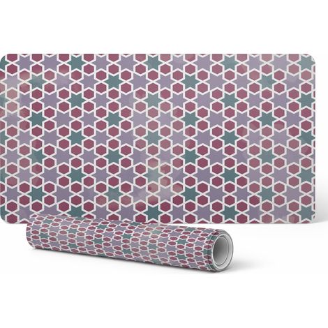 Alfombrilla protectora universal para equipos inform谩ticos con estampado geom茅trico, 90x45 cm. (1/5)