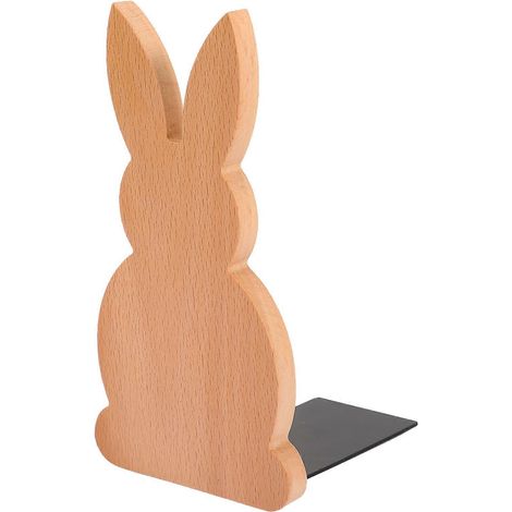 Serre-livres en bois, serre-livres lapin de dessin animé, serre-livres en bois, serre-livres de bureau, butée de livre pour étagère-17x10cm