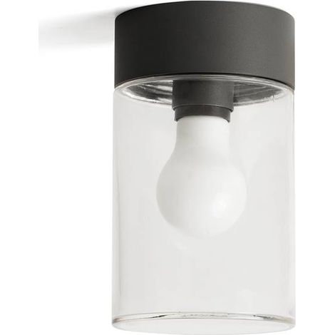 Faro KILA Dunkelgraue Aufbau-Deckenleuchte Transparent 2700K IP65 (1/5)