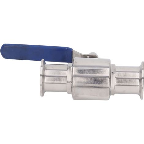 Vanne à bille sanitaire en acier inoxydable à installation rapide, collier de serrage pour applications chimiques et laitières, diamètre extérieur 25 mm / 0,98 po (1/5)