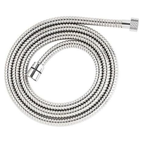 Croydex 1.75m Reinforced Stainless Steel Shower Hose Chrome Bathroom Pipe (1/5)