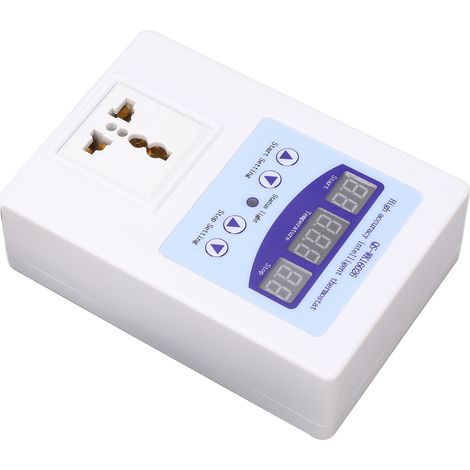 Intelligenter digitaler Thermostat mit Weitbereichsspannung, präziser automatischer Regelung, AC 110–240-V-Schalter, EU-Stecker, weiß (1/5)