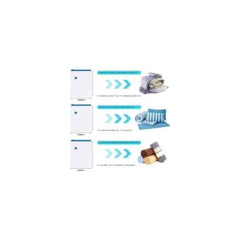 6 sacchetti sottovuoto (4x60x80cm+2x80x100cm) per biancheria da letto, vestiti, piumoni, ecc. Adatti per uso domestico e interno - Crezuo