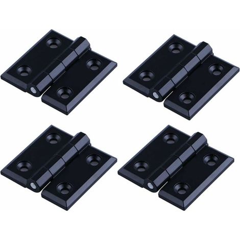 SHINING HOUSE Klappscharniere – 4 Stück Hardware-Türscharniere für Haushaltsschranktüren, Zinklegierung, Schwarz, 40 x 40 x 25 mm (1/5)
