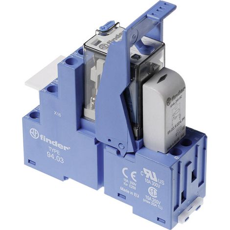 Finder 58.33.9.012.0050 Relaisbaustein Nennspannung: 12 V/DC Schaltstrom (max.): 10 A 3 Wechsler 1
