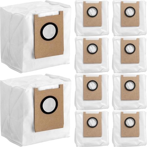 10er-Pack E20 Staubbeutel, kompatibel mit dem Eufy 3-in-1 E20 Saugroboter, 3 Liter Fassungsvermögen, Einweg-Staubbeutel, geeignet für Haushalts-Saugroboter (1/5)