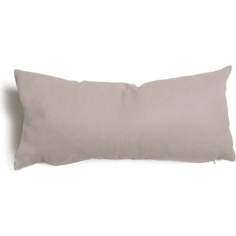 Cojín decorativo gris tórtola con funda desenfundable 30x60 cm