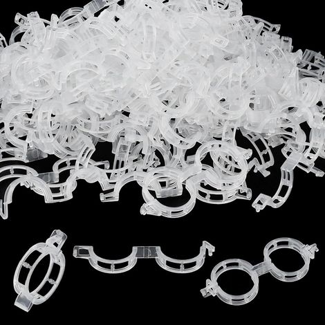 (300 Stück) Pflanzenstützclips, Pflanzenbinder, 30 mm Durchmesser, Tomatenclips, Kunststoff-Rankenclips, für Gemüsegärten (1/5)