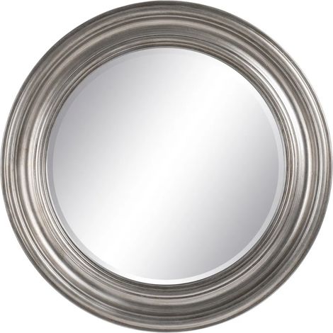 Miroir mural en paulownia argent patiné (1/3)